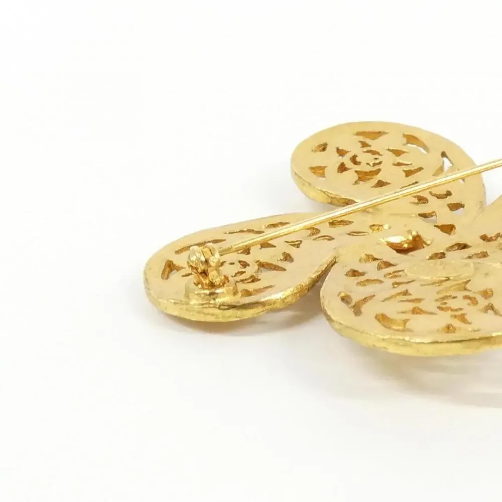 CHANEL Authentic Gold Brooch